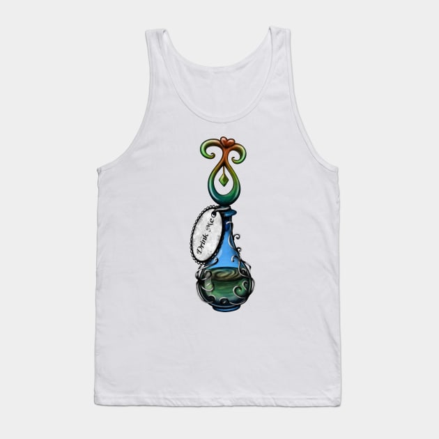 Rainbow Magic Drink Me Bottle Tank Top by DeneboArt